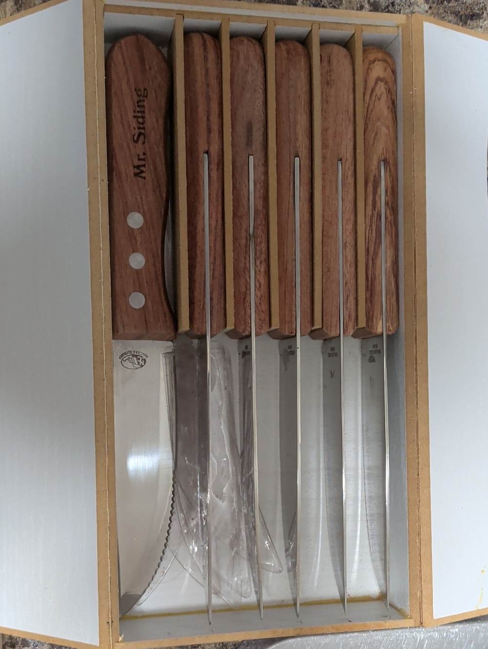 Niagara Cutlery Rosewood 6-Piece Steak Knife Set New